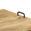 vidaXL TV Stand Natural wood and black - 4 of 4