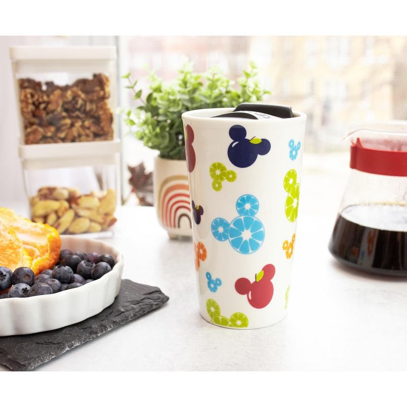 Seven20 Disney Mickey Mouse Fresh Fruit Ceramic Travel Mug With Lid | Holds 10 Ounces, 3 of 7