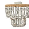 Wood Bead/Metal Semi Flush Light Gray - Storied Home - image 4 of 4