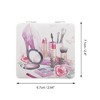 Unique Bargains Women Durable Square Shape Handheld Mirror for Travel Pink Purple 1 Pc - 2 of 4