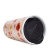 Lighthouse Christian Products Thankful and Blessed 12 ounce Ceramic Stoneware Travel Tumbler Mug, Blush Pink Floral - 3 of 4