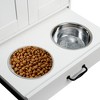 Gulches Dog Feeding Station with Hidden Bowls & Storage Cabinet for Medium Dogs - White - 3 of 4