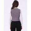 INSPIRE CHIC Women's Denim Sleeveless V Neck Button Down Casual Waistcoat Vest - 4 of 4