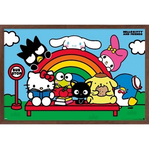 Trends International Hello Kitty and Friends: 21 Core - Group Bus Stop Framed Wall Poster Prints - 1 of 4