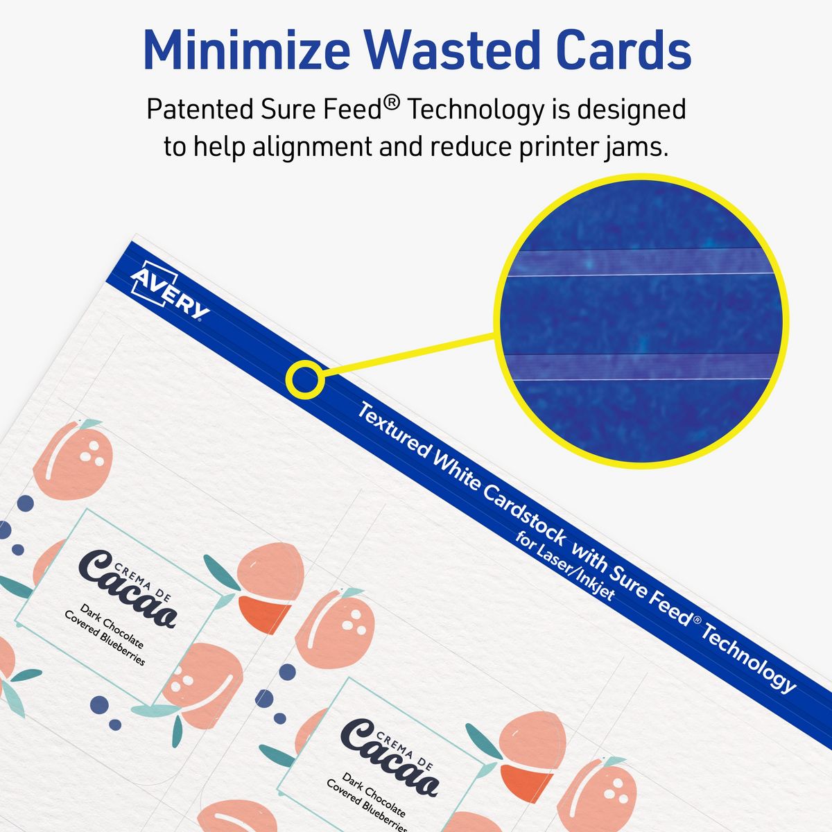 Avery Matte White Business Cards, 2-1/2" x 2-1/2" Square Rounded Corners - thumbnail 7