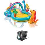 Intex 11' x 7.5' x 44" Dinoland Play Center Kiddie Swimming Pool w/ air pump