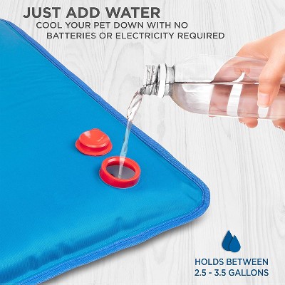 Pawple Blue Medium Cooling Mat for Dogs with Foam Base
