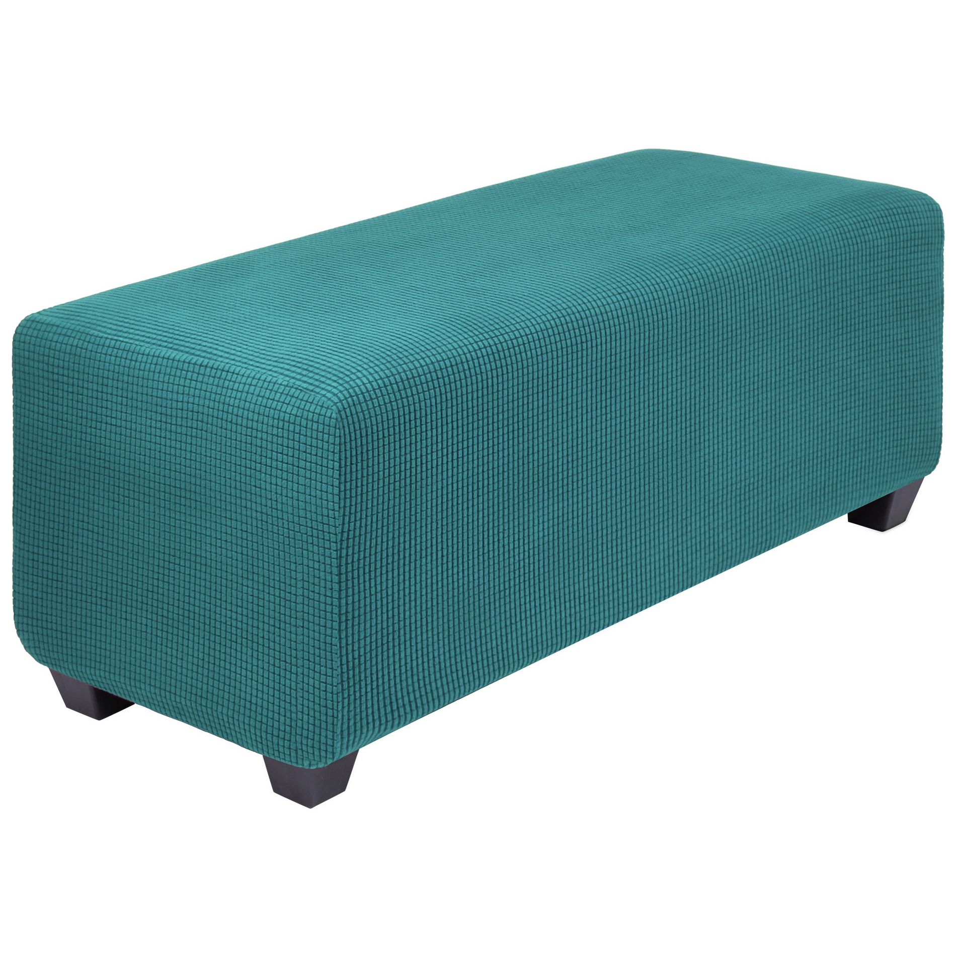 PiccoCasa High Stretch Rectangle Furniture Covers with Elastic Bottom Large Peacock Blue