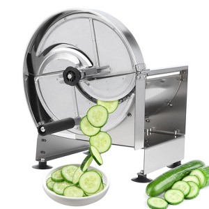 Commercial Vegetable Slicer Manual Potato Tomato Slicing Machine Onion Slicer Stainless Steel Vegetable Cutter Fruit Slicer - 1 of 4
