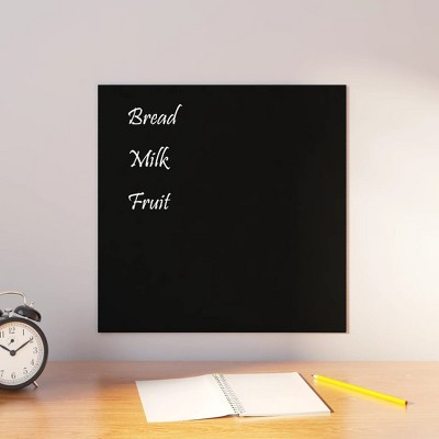 vidaXL Wall-mounted Magnetic Board Black 15.7"x15.7"Â Tempered Glass