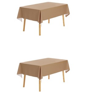 Unique Bargains Kitchen Dining Room Washable Water Resistance Faux Leather Table Cover 2 Pcs - 1 of 4
