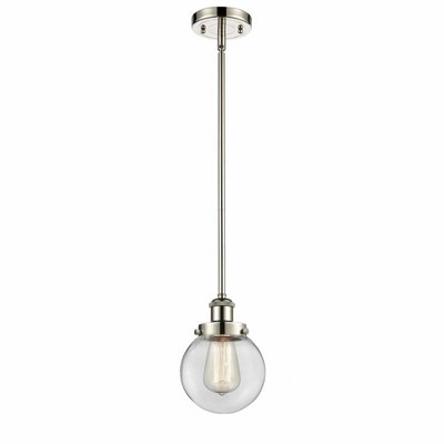 Beacon - 1 Light Stem Hung Mini Pendant In Modern Style-9 Inches Tall and 6 Inches Wide