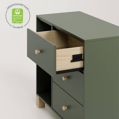 Olive and Driftwood Modern Nursery Combo Dresser