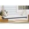 Grungis Wooden Patio Swing Chairs with Cushion and Pillows,Hanging Outdoor Swing for Garden,Backyard,Lawn - 2 of 4