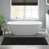 MAYEERTY Black Cotton Brown Bath Rug for Bathroom - 3 of 4