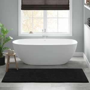 MAYEERTY Bath Rug Tufted Reversible Super Absorbent Machine Washable Bathroom Mat Perfect for Shower and Tub Use 1pcs - 1 of 4