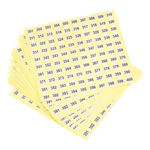 Unique Bargains Office Home Warehouse Self-Adhesive Number Stickers 15 Sheet - 1 of 4
