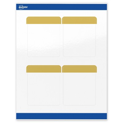 Avery 4" x 3-1/3" Labels, Gold-Dipped Edge, 40 ct