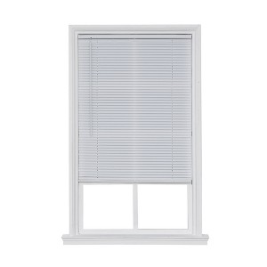 Home Basics Cordless 1-inch Slat Light Filtering Vinyl Mini Blind, Width of 24-1/2-inch to 72-inch X Height of 64-inch - 1 of 4