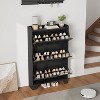 Shoe Storage Cabinet with 3 Flip Drawers,Freestanding Shoe Storage for Entryway with 2 Side Hooks - 3 of 4