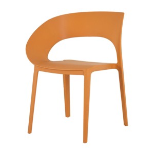 GlasFlength Accent Chairs Contemporary Single Piece Design Durable Indoor Outdoor Seating For Modern Living Spaces, Orange, 21.3"*23.6"*32.5" - 1 of 4