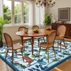Tiger and Leopard Area Rug for Living Room Washable Non Slip Low Pile Rugs Botanical Jungle Animal Print Stain Resistant Floor Cover for Bedroom - 3 of 4