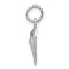 Black Bow Jewelry 14k White Gold 13mm Dolphin and Heart Charm - 2 of 4