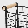 Wire Divided Basket Black with Natural Wood Handles - Brightroom™ - 3 of 3
