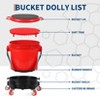 5-Gallon Car Wash Bucket Kit - 300LB Capacity, 360° Rolling Car Wash Buckets Dolly -Professional Detailing Kit for Auto Cleaning - 3 of 4