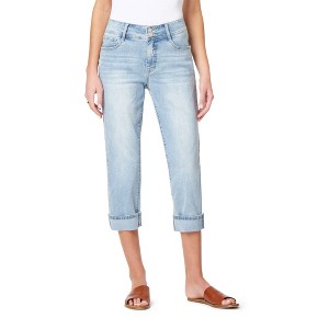 Angels Forever Young Women's 23" Curvy Crop Jeans - 1 of 3