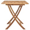 vidaXL Folding Patio Table 47.2Inchx27.6Inchx29.5Inch Solid Teak Wood - 3 of 4