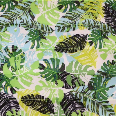 Tropical Greenery Quilted Fabric 2-Person Hammock with Pillow