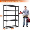 Heavy Duty Garage Wall Shelving with Hooks,Storage Shelve(Black, 2 Pack) - 3 of 4