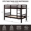 Twin over Twin Bunk Bed with Thick Posts,Wooden Bunk Bed with High Guardrail ,No Box Spring Needed,Natural - 4 of 4