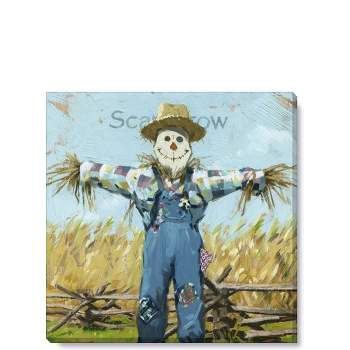 Sullivans Darren Gygi Fenced-In Scarecrow Canvas, Museum Quality Giclee Print, Gallery Wrapped, Handcrafted in USA 5"W x 5"L Multicolored
