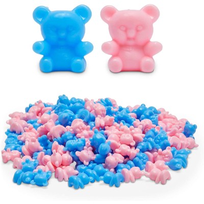 Sparkle and Bash 200 Pieces Gender Reveal Mini Teddy Bears Table Decorations, Baby Shower Party Favors, Blue/Pink