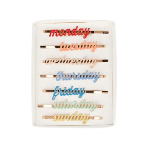 Meri Meri Enamel Week Day Hair Slides (Pack of 7) - 1 of 4