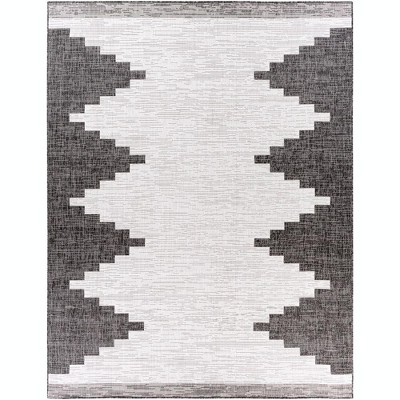Mark & Day Wolfheze 7'10"x10'2" Rectangle Woven Indoor and Outdoor Area Rugs Black
