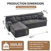 TiramisuBest LY-003 Beige White Deep Seat Compression Sofa 3 Seater with Beige for sofa - 3 of 4