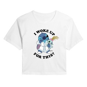 Women's - Disney - Woke Up Cropped Graphic T-Shirt - 1 of 4