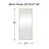 Dovelina Modern Rectangular Aluminium Fine Edge Black Hanging Mirror Decorative Wall Mirror - 4 of 4