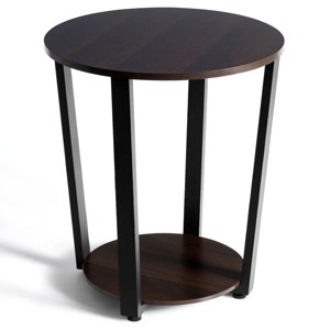 Costway Industrial End Table Sofa Side Table Nightstand Storage Shelf - 1 of 4