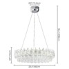 Rennnsan Thalorra 23"W Wagon Wheel Crystal Classic LED Dimmable Chandelier in Silver - 3 of 4