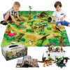 MOVSSOU Dinosaur Toys with Play Mat, 9 Kinds Realistic Jurassic Dinosaur Figures,  High Quality Educational toy gifts for Toddlers Boys and Girls - 4 of 4