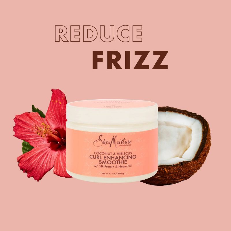 SheaMoisture Smoothie Curl Enhancing Cream for Thick Curly Hair Coconut and Hibiscus, 6 of 19