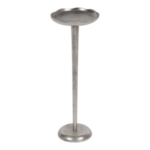 Kate and Laurel Alessia Round Metal Drink Table, 8x8x22, Silver - 1 of 4