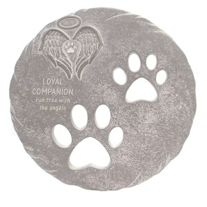 9.75 In Pet Memorial Step Stone Sympathy Paw Print Stepping Stones - 1 of 2