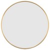 Aghana Digitals 15.7" Round Gold Matte Finish Synthetic Glass Wall Mirror - Decorative Indoor - 2 of 4
