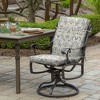 ARDEN Outdoor Midback Chair Cushion, 18 x 16.5, Rain-Proof, Fade Resistant Neutral Aurora Damask - 2 of 4