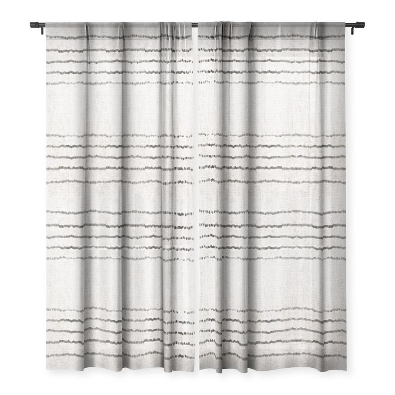 Holli Zollinger LINEN STRIPE RUSTIC Single Panel Sheer Window Curtain - Deny Designs, 3 of 7